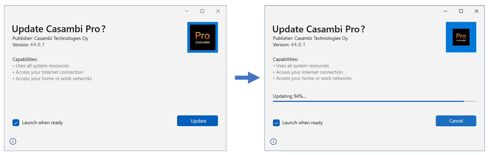 Updating on Windows
